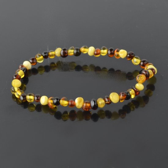 Amber bracelet baroque natural mix beads